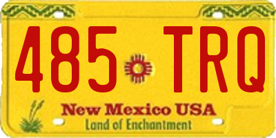 NM license plate 485TRQ