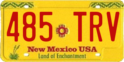 NM license plate 485TRV