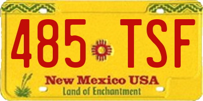 NM license plate 485TSF