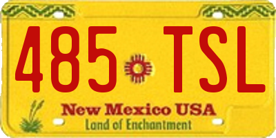 NM license plate 485TSL