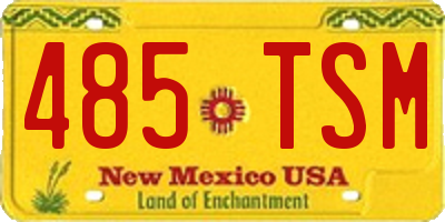 NM license plate 485TSM