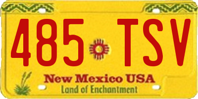 NM license plate 485TSV