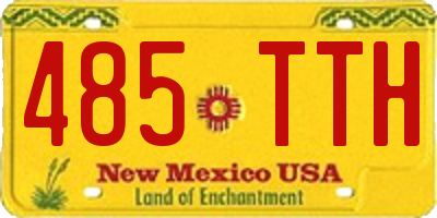 NM license plate 485TTH