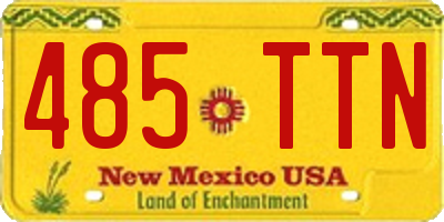 NM license plate 485TTN