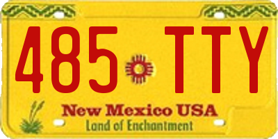 NM license plate 485TTY