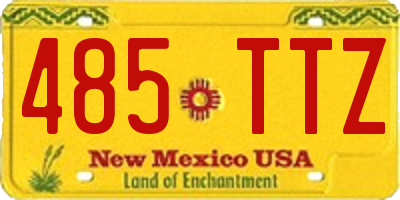 NM license plate 485TTZ