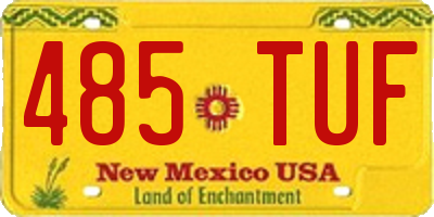 NM license plate 485TUF