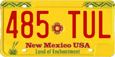 NM license plate 485TUL