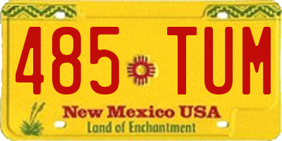 NM license plate 485TUM