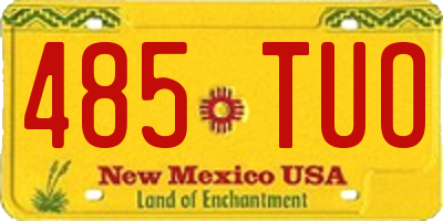 NM license plate 485TUO