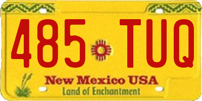 NM license plate 485TUQ