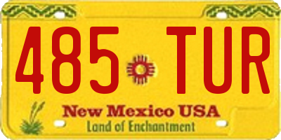 NM license plate 485TUR