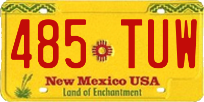 NM license plate 485TUW
