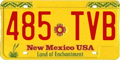 NM license plate 485TVB