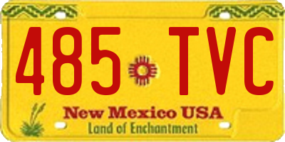 NM license plate 485TVC