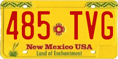 NM license plate 485TVG