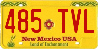 NM license plate 485TVL