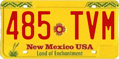 NM license plate 485TVM
