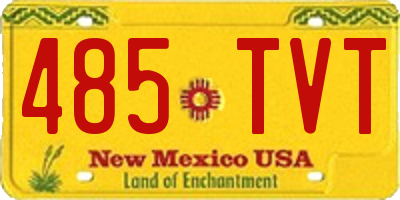NM license plate 485TVT