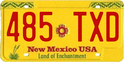 NM license plate 485TXD
