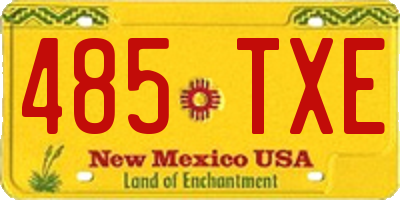 NM license plate 485TXE