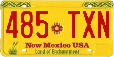 NM license plate 485TXN