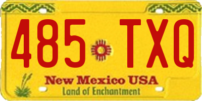 NM license plate 485TXQ