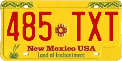 NM license plate 485TXT