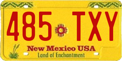 NM license plate 485TXY
