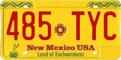 NM license plate 485TYC