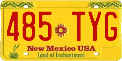 NM license plate 485TYG