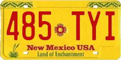 NM license plate 485TYI