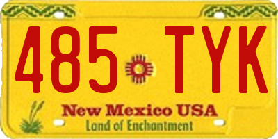 NM license plate 485TYK