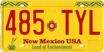 NM license plate 485TYL