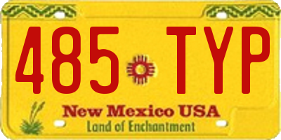NM license plate 485TYP