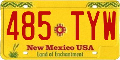 NM license plate 485TYW