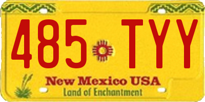 NM license plate 485TYY