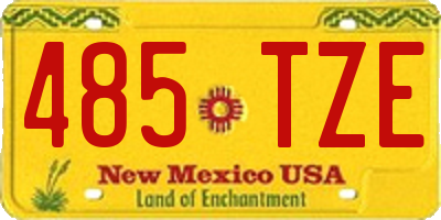 NM license plate 485TZE