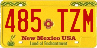 NM license plate 485TZM