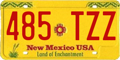 NM license plate 485TZZ