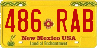 NM license plate 486RAB
