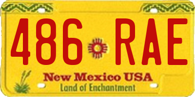 NM license plate 486RAE