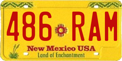 NM license plate 486RAM