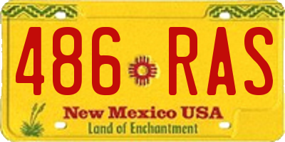 NM license plate 486RAS