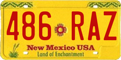NM license plate 486RAZ