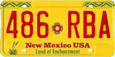 NM license plate 486RBA