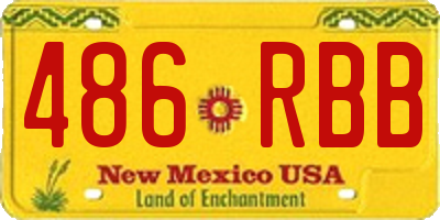 NM license plate 486RBB