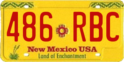 NM license plate 486RBC