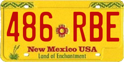 NM license plate 486RBE