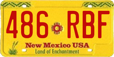 NM license plate 486RBF